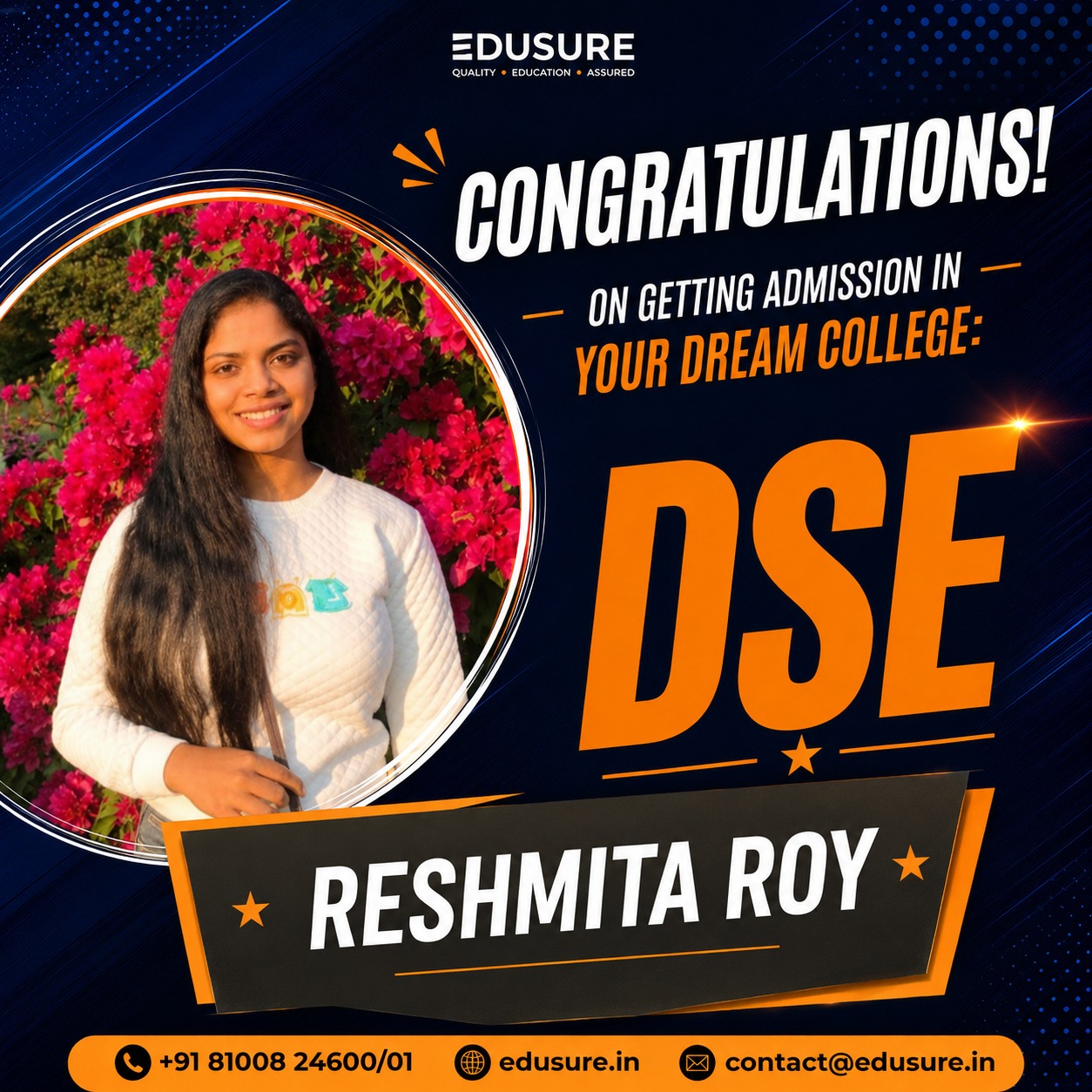 dse reshmita roy selected